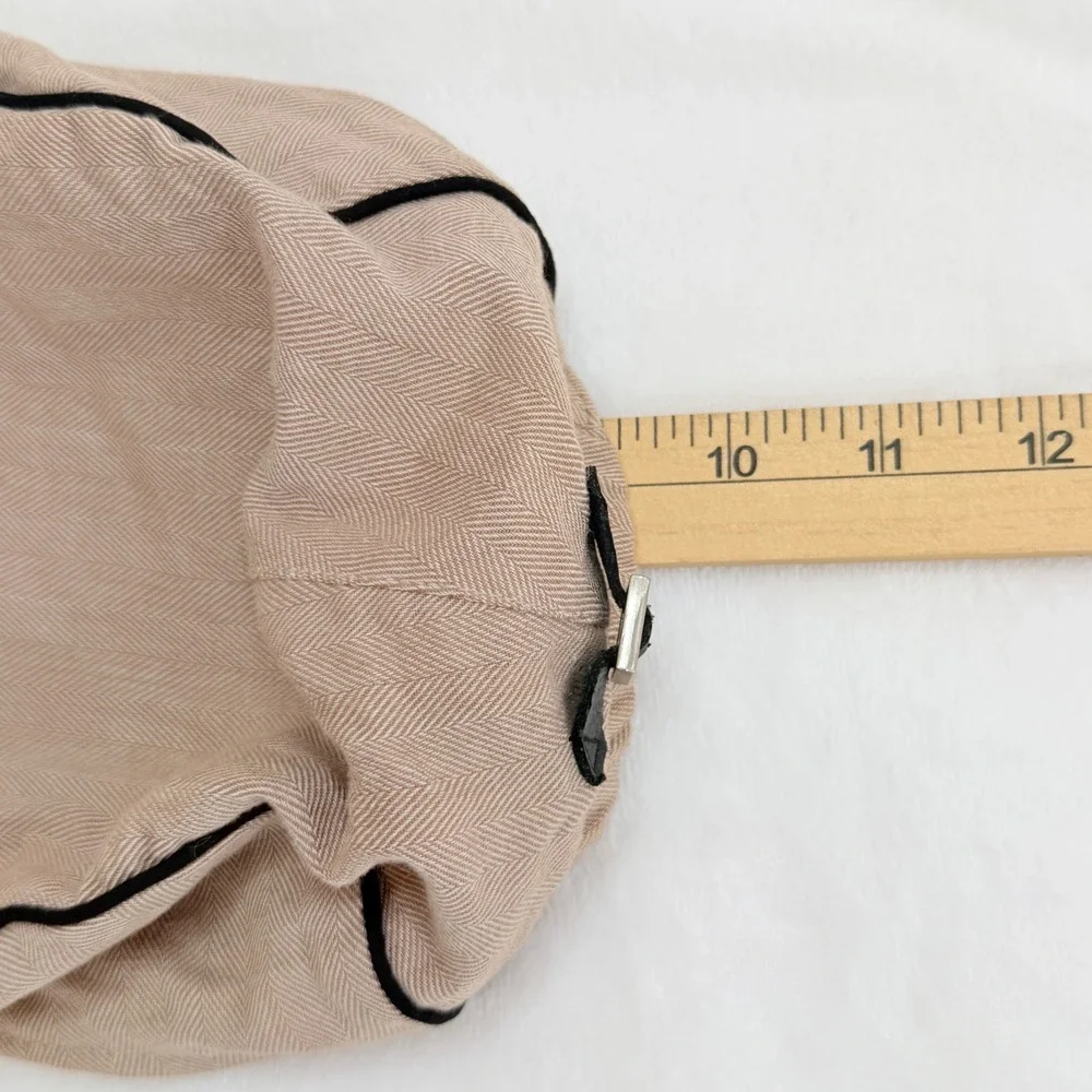 Peter Rabbit Flat Cap Newsboy Hat Kid 54cm Tan Herringbone Excellent Embroidered